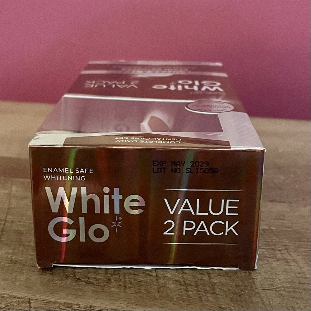 White Glo Coffee &‎ Tea Stain Removal Teeth Whitening Toothpaste Protection 2 Pk